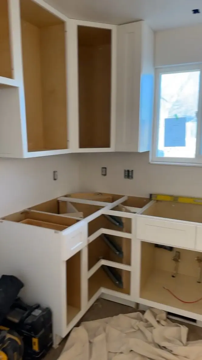 Kitchen refresh during a remodeling and painting project